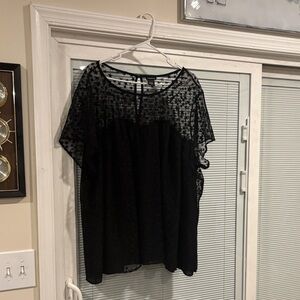 Torrid Black Sheer Women's Blouse